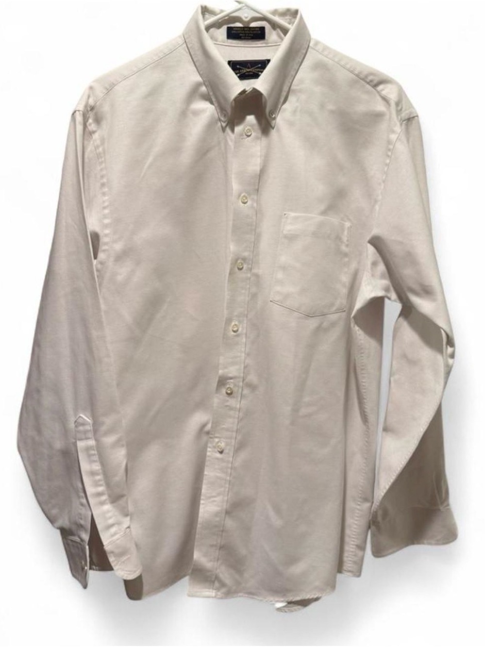 Classic Long-Sleeve Dress Shirt in White - Button-Down Collar